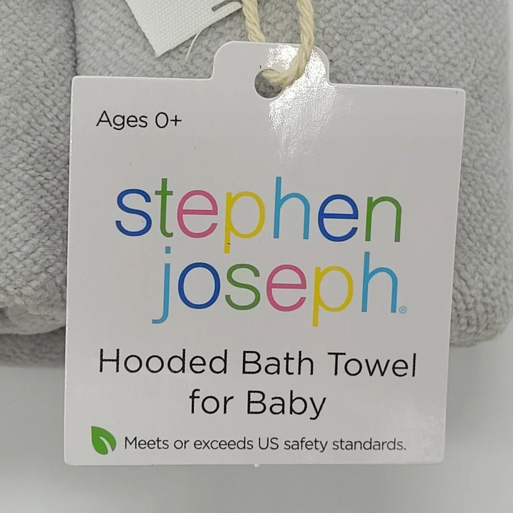 Stephen Joseph Koala Hooded Towel Gray Green Cotton Terry 29x29 Infant Baby NEW